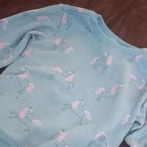 Unicorn Print Blue Kids Sweatshirt